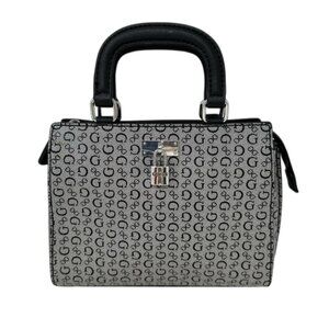Guess‎ Meera Mini PVC Signature Print Top Handle Bag Black